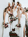 Asymmetric One Shoulder Soft Satin Mermaid Wedding Guest Bridesmaid Dresses, WGM055