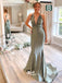 Chic Convertible Soft Satin Backless Long Mermaid Bridesmaid Dresses, WGM101
