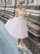 Sweetheart Tulle A-line Lace-Up Knee-Length Prom Party Homecoming Dress, WGP021