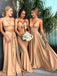 Mismatched Charming Popular Simple Cheap Long Wedding Bridesmaid Dresses, YPS117