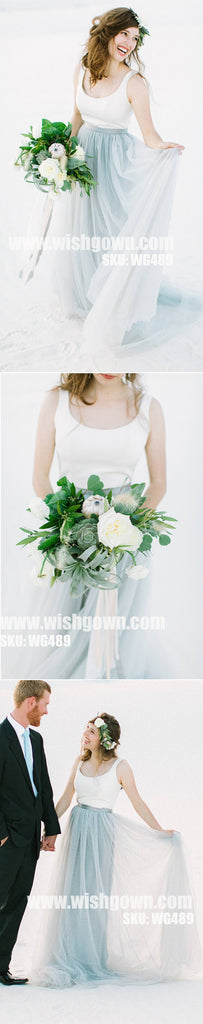Popular Tulle Wedding Party Elegant Long Cheap Bridesmaid Dresses, WG489