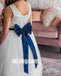 Pretty White Sleeveless Beads Tulle Wedding Flower Girl Dresses, FGD013