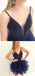 Short Beaded Spaghetti Strap Graduation Cheap Short Homecoming Dresses, BD0078