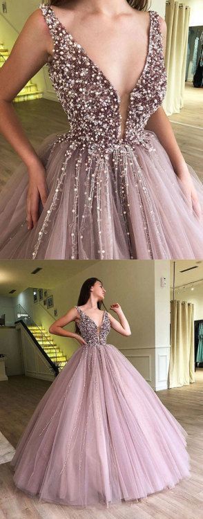 Charming Beaded Inexpensive Popular Evening Ball Gown Long Prom Dress, WG1130 - Wish Gown
