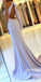 Elegant Halter Side Split Mermaid Long Prom Dresses PG1221