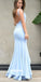 Charming V-neck Side Split Mermaid Prom Dresses PG1239
