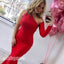 Red One Shoulder Mermaid Most Popular Long Prom Dresses, MD1101