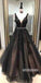 Most Popular Black Applique Formal Long Evening Prom Dresses, WG1110