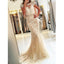 Charming Cap Sleeve Mermaid Pretty Open Back Long Prom Dress, PD0137