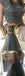 2 Pieces Open Back Cap Sleeves Beaded Gray Cheap Long Prom Dresses, WG779 - Wish Gown