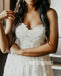 White Sweetheart Strapless Applique Tulle Long Wedding Dresses WDH007
