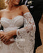 Elegant Sweetheart Mermaid Lace Long Wedding Dresses WDH008