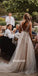 Elegant V-neck Flower prints Dream Bridal Dresses WDH023