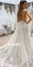 Sexy V-neck Floral Prints Split Side Tulle Bridal Dresses WDH028