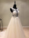 Popular Cheap Open Back Charming Applique Tulle Long Wedding Dresses, WG1226