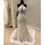 Affordable Unique Haler Mermaid Open Back Long Cheap Wedding Dress, WG686 - Wish Gown