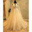 Charming Gorgeous Tulle Applique Affordable Long Brides Wedding Dresses, WG1217