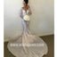 Charming Unique Long Sleeves Applique Mermaid Long Wedding Dresses, BW1512 - Wish Gown